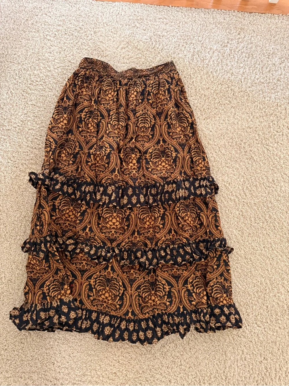 a loves a brown & black maxi skirt